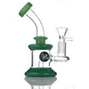 Modern 6.7inch Mini Pink Bong Water Pipe Dab Rig Small Bubbler Hookahs Bongs with quartz banger/ glass bowl