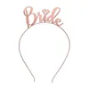 Wedding Hair Rose Gold Bride To Be Metal Headband Bachelorette Hen Party Decor Wedding Bridal Shower Girls Set yq01943