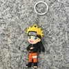 acción japonesa Naruto PVC figura Naruto Uzumaki llavero del llavero del lado del doble figura colgante Kakashi Sasuke Naruto Vortex Parker