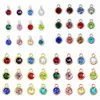 6 opzioni! 12 pezzi/lotto di cristallo colorato birthstone incanta gli accessori fai da te creazione di gioielli per la collana della catena chiave dell'orecchino del braccialetto