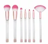 7pcs Makeup Brush Set Diamond Pro Highlighter Brushes Concealer Make Up Brush Crystal Kwasten Set with empty handle can be refilled