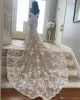 2019 русалка кружева свадебные платья с плеча 3D аппликация свадебные платья часовня поезда Trust Tole Tulle плюс размер Vestido de Novia Custom