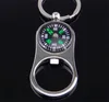 Outdoor Compass Bottle Opener with Metal Key Ring Chain Keyring Keychain Metal Wine Beer Bottle Openers Bar Tool as Gifts ST114