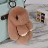 2022 NY Söt kanin Plush Pendant Lazy Rabbit Päls Päls Söt kaninsmycken Plush Toys Key Chain Ryggsäck Ornament