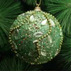 Noel Rhinestone Glitter Baubles Topları Noel Ağacı Süs Dekorasyon Ev için 8 cm Noel Süslemeleri