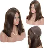 Finest Sheitels 4x4 Silk Top Joodse Wig Silky rechtbruine kleur #4 Braziliaanse maagdelijk menselijk haar koosjer pruiken capless pruik fast express levering