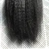 kinky прямые человеческие наращивания волос Продажа 100 г Бразильские грубые Yaki Virgin Hair 40 шт. / Набор Нанести Лента Клейкая Кожа Утка