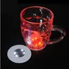 Mini dessous de verre lumineux LED autocollants lumineux pour bouteille, décoration de Vase de noël, boîte de nuit, Bar, fête, Glorifier, tapis de tasse de boisson #2