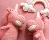 17 Styles souriant dents grande poupée renard chiot poudre cochon bambou charbon de bois en peluche jouet bébé confort poupée personnalisé en gros