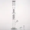 White Smoking Hookahs Downstem Bowl Joint 18.8mm Spiral Percolators Two Function Glass Bongs