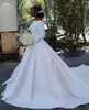 بسيط جنوب أفريقيا بنات فساتين زفاف 2020 طويلة الأكمام قبالة الكتف رايات قطار المحكمة الزفاف أثواب الزفاف حفل الاستقبال