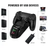 5V USB Dual Charging Dock Station Supporto per supporto Caricatore per Sony PS4 Slim PS4 Pro PlayStation 4 Slim Gamepad Controller
