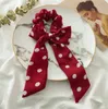 Scrunchie hairbands Kurdele at kuyruğu Tutucu Vintage Çiçek Kafa Lastik Halat Polka Saç Bow Saç Aksesuarları Dekorasyon 53 Renkler C6932