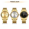 Chenxi Male Watch Business Men Kijken roestvrijstalen riem Golden Clock Fashion Men039S Quartz polshorloges Kalender Relogio MAS6782067