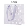 Geschenkpapier 12 Stück Tasche Geburtstag mit Griffen Hochzeitsfeier Beutel Tragbares Papier Geschenk Dekoration Polka Dot Tote Party Favor1