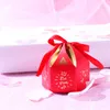 Hexagon Wedding Candy Box Creative Candy Box With Ribbon Wediing Favors Baby Shower Birthday Gift Candy Box