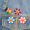 broches broches pour femmes mignon dessin animé soleil fleur métal Kawaii émail broche badge boutons broches chemise denim veste sac décoratif pour femmes filles