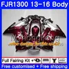 Kit per YAMAHA FJR1300 A FJR1300A FJR1300 13 16 247HM.3 FJR-1300A FJR 1300 13 14 15 16 Nero lucido caldo FJR-1300 2013 2014 2015 2016 Carenatura