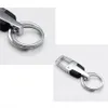 Wholesale Metal Keychain Men's Never Rust Car Waist Key Rings Portable Custom Logo Key Chain Women Durable Double Ring Design DH0845