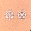 56pcs Charms Wheel Helm Remo de Remado Antigo Silver Pingants Fazendo jóias de prata tibetanas de DIY 28*24mm