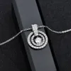 fashion brands round pendant necklace jewelery woman birthday bijoux gift new girls silver plated neck jewelry accessoires gift285I