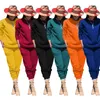 Осень-зима 2XL, женский однотонный спортивный костюм, комплект из 2 предметов, пуловер с капюшоном, топ + брюки, повседневная эластичная одежда, спортивные костюмы для улицы, спортивный костюм 2013
