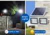 LED Solar Floodlight lamps 72LEDs 126LEDs 160LEDs 200LEDs Double head Spotlight Outdoor Waterproof IP65 Garden Path Street Landscape Light with remote control