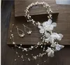 2019 Bridal Tiara Head Blomma Örhängen Tassel Krans Koreansk stil Små färska Bröllop Bröllop Hårtillbehör