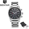 CWP Benyar Fashion Chronograph Sport Mens Watches Top Brand Luxury Quartz Watch Reloj Hombre Clock Male Hour Lelogio Masculino294r