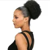 Puff Afro Curly Peruca Rabo de Cavalo Cordão 8quot Fibra de Alta Temperatura Curto Afro Kinky Rabo de Cavalo Clipe em Cabelo Encaracolado Sintético B3096700