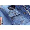 Men's Jackets Mens Denim Jacket Casual Bomber Hole Letter Print Embroidery Retro Coat Streetwear Spring Autumn 5XL