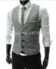 Jurk vesten voor mannen slim fit heren pak vest mannelijke vest gilet homme casual mouwloze formele zakelijke jas heren bovenkleding hotsale