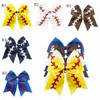 Kids Girl Headband Baseball Design Hair Bows Glitter Baby Girls Headwear Large Ponytail Holder Hair Accessories 5 Colors DHW2304