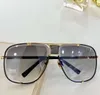 Mannen 2087 Zonnebril Goud Zwart Frame en Bruin Gradiënt Lens Mens Mode Square Sunglasses des Lunettes de Soleil Nieuw met Doos