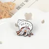 Hermit Crab Enamel Pin Cartoon Animal badge brooch Lapel pin Denim Jeans bag Shirt Collar Introvert Jewelry Gift for Friends