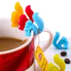 Cute Snail Squirrel Shape Silicone Tea Bag Holder Cup Mug Tea Bag Clip Candy Colors Gift Set Good Teas Tools Tea Infuser RRA2742