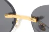 Wyprzedaż hurtownie nowy projektant mody Optyczne okulary bezramowe Owalne ramki RRENTLENS Metalowa rama Prosta Business Style Najwyższej jakości