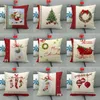 45*45cm Pillow Case Christmas Decorations For Home Santa Clause Christmas Deer Cotton Linen Cushion Cover Home Decor