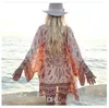 Beach Cover Up Blus cardigans Womens Bikini Summer Long Chiffon Cardigan Loose Top Blusa Coat Shirt Beachwear Shawl Kimono