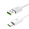 USB-typ C 5A Kabel 1m 2m Snabb Laddningsdata Synkronisering Kabelstöd Huawei Super Laddare 40W för Samsung Xiaomi Huawei Ny