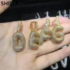 A-Z Custom Name Small Letters Pendant Necklaces Charm For Men Women Gold Silver Cubic Zircon Hip Hop Jewelry Cuban chain