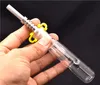 14mm 수컷 티타늄 네일 덩어리 밀짚 오일 굴착 장치와 플라스틱 케크 클립과 10pcs 손 흡연 수관