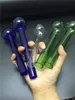 SUPER BIG Great Pyrex Thick color Glass Oil Burner pipe Glass Tube Oil Burning Pipe hand somking pipes water pipes free shipping