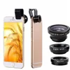 Universal 3 in 1 Wide Angle Macro Fisheye Mobile Phone Lenses Kit with Clip Fish Eye Lens