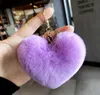 Trasporto libero 100pcs / lot 2019 nuovi peluche Cuore Portachiavi Portachiavi a forma di cuore Carino per le donne Regali