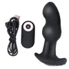 Trådlös fjärrkontroll Prostata Massager Anal Plug Butt Plug med Steel Ball Rotating Dildo Vibrator Gay Sex Toys For Men Y27171791