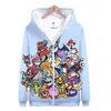 Vintermän på jackor och rockar Anime Kirby 3D Hoodie Fleece dragkedja Huvtröja.