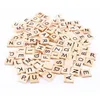 100 pz/set alfabeto in legno Scrabble piastrelle lettere nere numeri per artigianato in legno