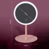 LED Makeup Mirror 5x مكبر الإضاءة الخلفية مع 3 أوضاع الضوء المحمولة ماكياج مستحضرات التجميل Lustro Espejos Y200114