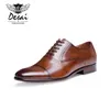 Дезай бренд полное зерно кожаные деловые мужчины платье обувь ретро патентная кожа Оксфорд Обувь для мужчин Размер EU 38-47